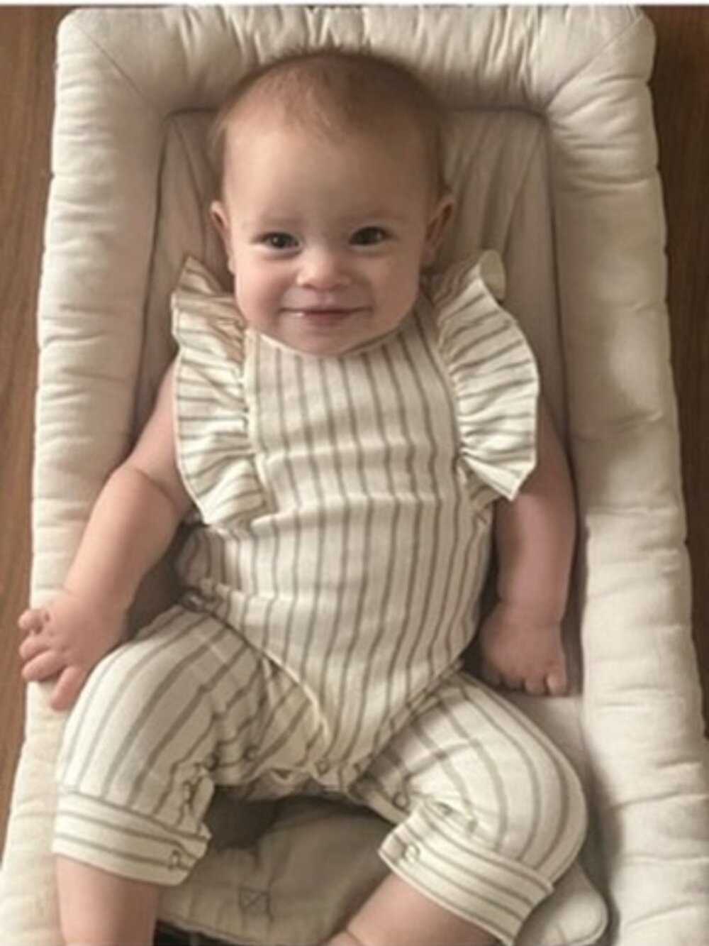 Pehr Stripes Away Striped Organic Cotton Romper, 3-6 months